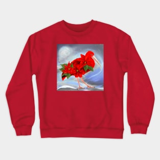 Scarlet Ibis + Poinsettia Crewneck Sweatshirt